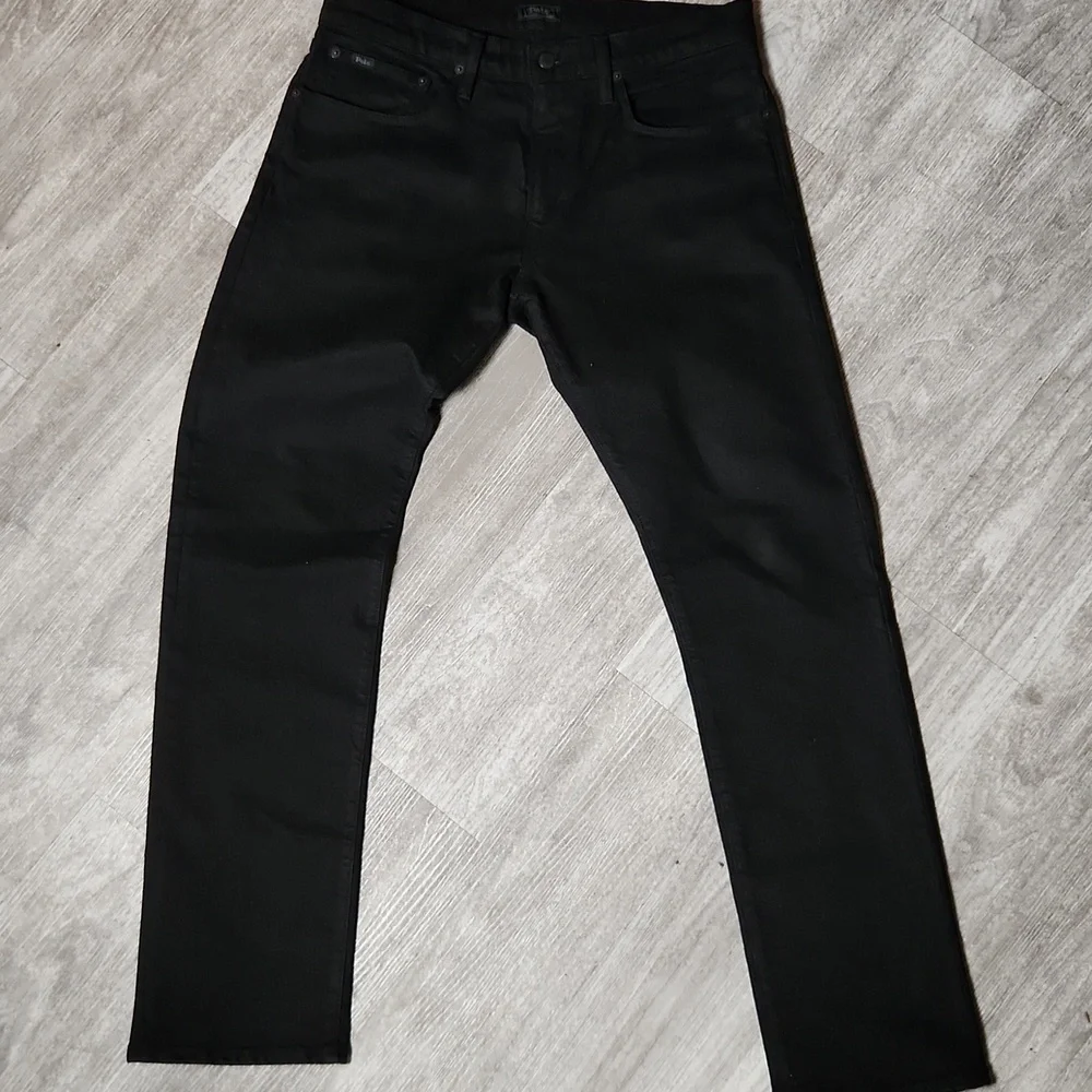 Polo Varick Black Slim Straight-Leg Pants